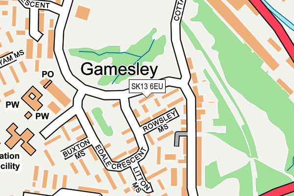 SK13 6EU map - OS OpenMap – Local (Ordnance Survey) SK13 6EU map - OS OpenMap – Local (Ordnance Survey)