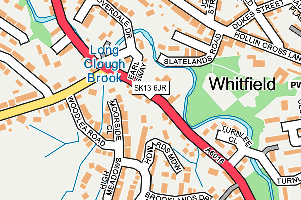 SK13 6JR map - OS OpenMap – Local (Ordnance Survey)