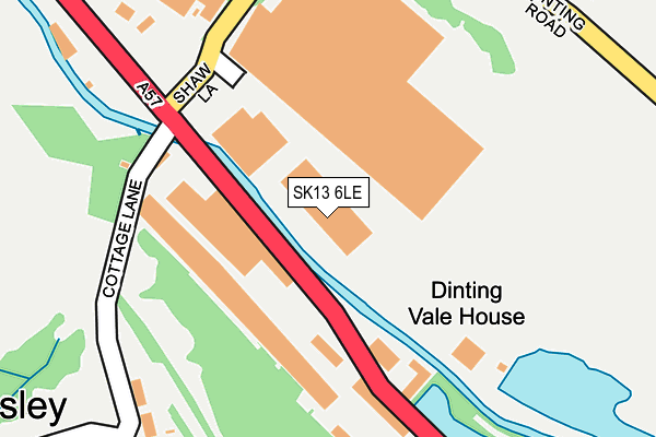 SK13 6LE map - OS OpenMap – Local (Ordnance Survey)