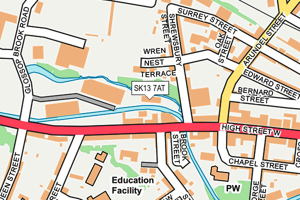 SK13 7AT map - OS OpenMap – Local (Ordnance Survey) SK13 7AT map - OS OpenMap – Local (Ordnance Survey)