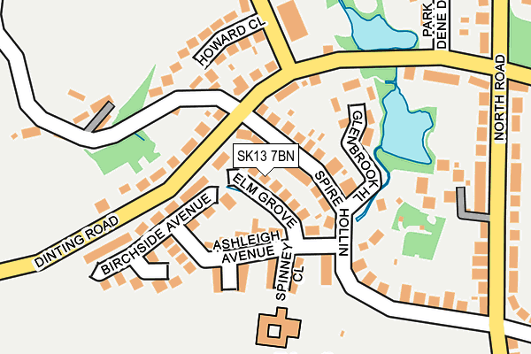 SK13 7BN map - OS OpenMap – Local (Ordnance Survey) SK13 7BN map - OS OpenMap – Local (Ordnance Survey)