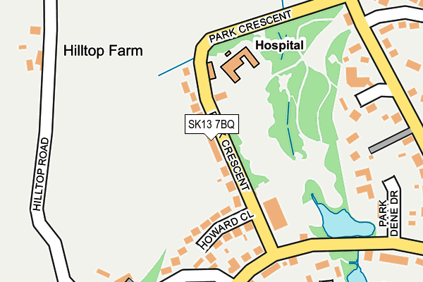 SK13 7BQ map - OS OpenMap – Local (Ordnance Survey) SK13 7BQ map - OS OpenMap – Local (Ordnance Survey)