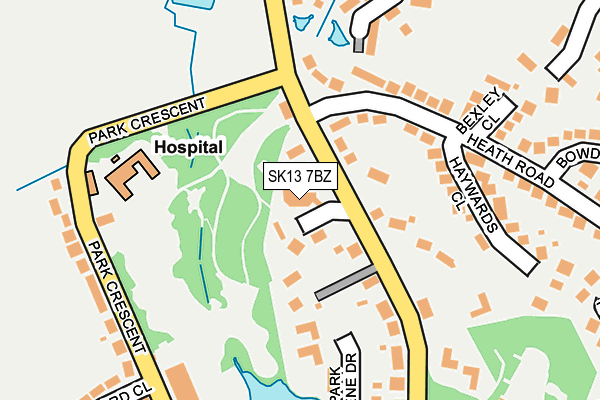 SK13 7BZ map - OS OpenMap – Local (Ordnance Survey) SK13 7BZ map - OS OpenMap – Local (Ordnance Survey)