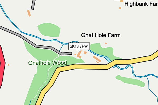SK13 7PW map - OS OpenMap – Local (Ordnance Survey) SK13 7PW map - OS OpenMap – Local (Ordnance Survey)