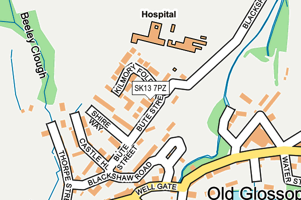 SK13 7PZ map - OS OpenMap – Local (Ordnance Survey) SK13 7PZ map - OS OpenMap – Local (Ordnance Survey)