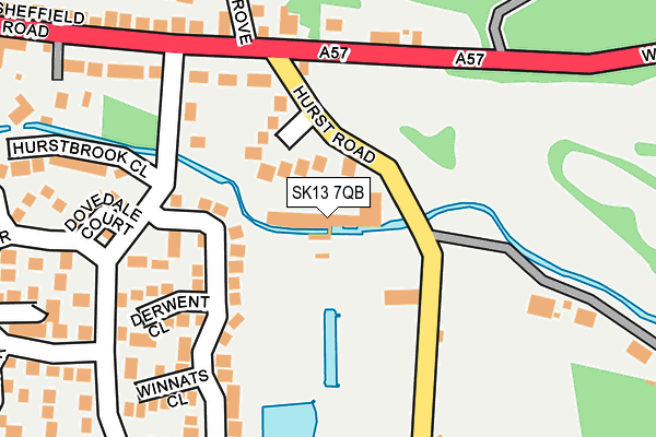 SK13 7QB map - OS OpenMap – Local (Ordnance Survey) SK13 7QB map - OS OpenMap – Local (Ordnance Survey)