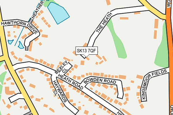 SK13 7QF map - OS OpenMap – Local (Ordnance Survey) SK13 7QF map - OS OpenMap – Local (Ordnance Survey)