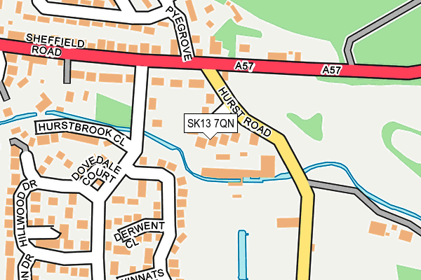 SK13 7QN map - OS OpenMap – Local (Ordnance Survey) SK13 7QN map - OS OpenMap – Local (Ordnance Survey)