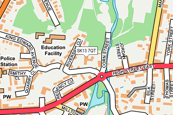 SK13 7QT map - OS OpenMap – Local (Ordnance Survey) SK13 7QT map - OS OpenMap – Local (Ordnance Survey)