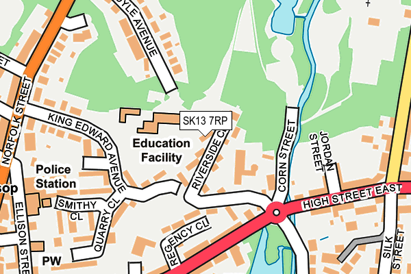 SK13 7RP map - OS OpenMap – Local (Ordnance Survey) SK13 7RP map - OS OpenMap – Local (Ordnance Survey)