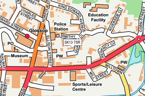 SK13 7SR map - OS OpenMap – Local (Ordnance Survey) SK13 7SR map - OS OpenMap – Local (Ordnance Survey)