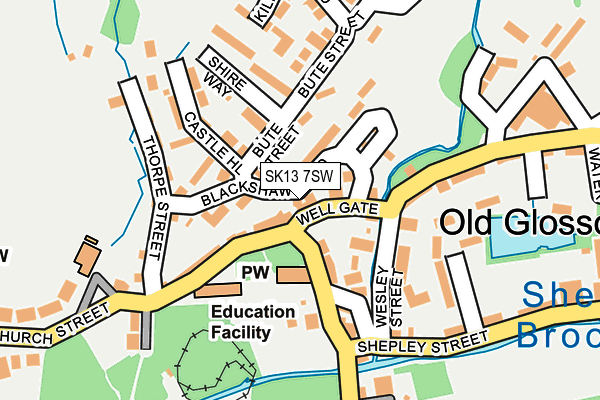 SK13 7SW map - OS OpenMap – Local (Ordnance Survey) SK13 7SW map - OS OpenMap – Local (Ordnance Survey)