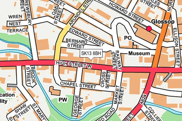 SK13 8BH map - OS OpenMap – Local (Ordnance Survey) SK13 8BH map - OS OpenMap – Local (Ordnance Survey)