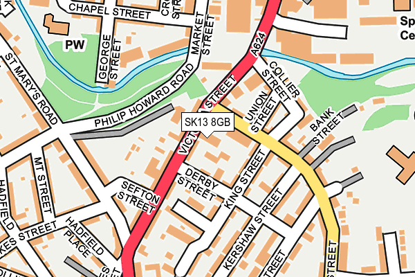 SK13 8GB map - OS OpenMap – Local (Ordnance Survey)