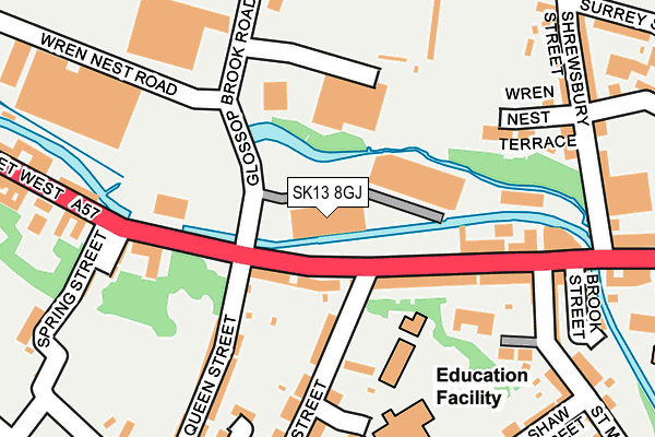 SK13 8GJ map - OS OpenMap – Local (Ordnance Survey) SK13 8GJ map - OS OpenMap – Local (Ordnance Survey)