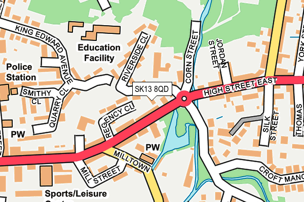 SK13 8QD map - OS OpenMap – Local (Ordnance Survey) SK13 8QD map - OS OpenMap – Local (Ordnance Survey)