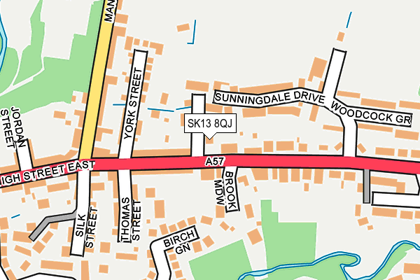 SK13 8QJ map - OS OpenMap – Local (Ordnance Survey) SK13 8QJ map - OS OpenMap – Local (Ordnance Survey)