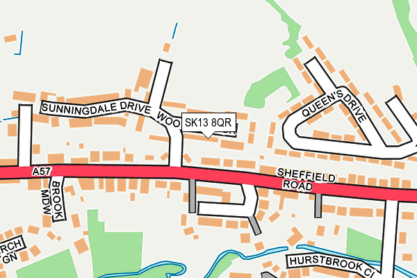SK13 8QR map - OS OpenMap – Local (Ordnance Survey)