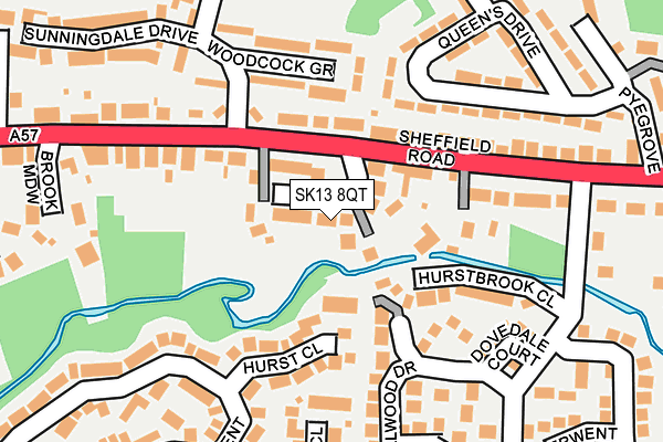 SK13 8QT map - OS OpenMap – Local (Ordnance Survey) SK13 8QT map - OS OpenMap – Local (Ordnance Survey)