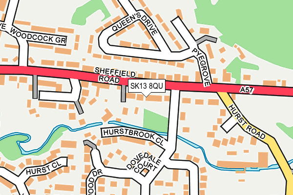 SK13 8QU map - OS OpenMap – Local (Ordnance Survey) SK13 8QU map - OS OpenMap – Local (Ordnance Survey)