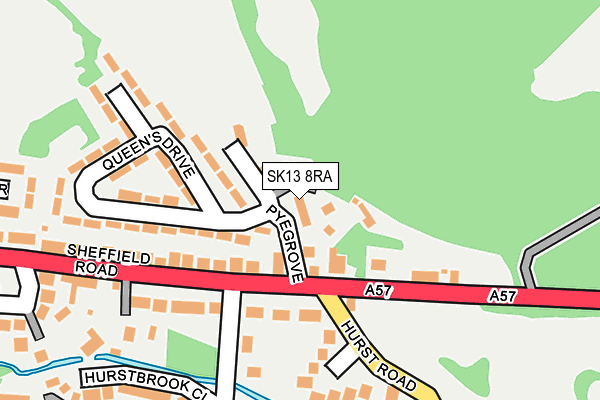 SK13 8RA map - OS OpenMap – Local (Ordnance Survey) SK13 8RA map - OS OpenMap – Local (Ordnance Survey)