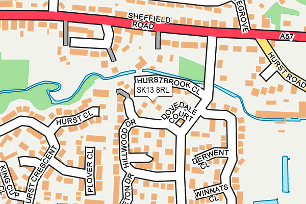 SK13 8RL map - OS OpenMap – Local (Ordnance Survey) SK13 8RL map - OS OpenMap – Local (Ordnance Survey)