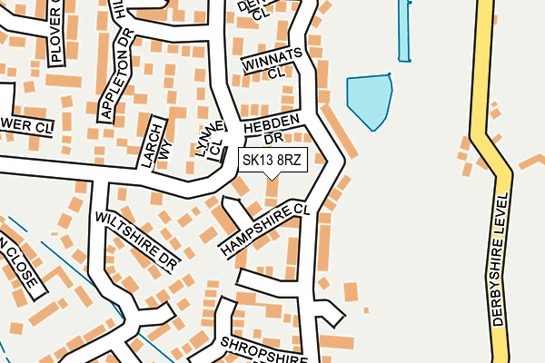 SK13 8RZ map - OS OpenMap – Local (Ordnance Survey) SK13 8RZ map - OS OpenMap – Local (Ordnance Survey)
