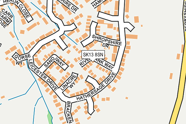 SK13 8SN map - OS OpenMap – Local (Ordnance Survey) SK13 8SN map - OS OpenMap – Local (Ordnance Survey)