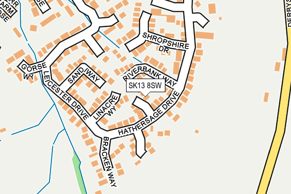 SK13 8SW map - OS OpenMap – Local (Ordnance Survey) SK13 8SW map - OS OpenMap – Local (Ordnance Survey)