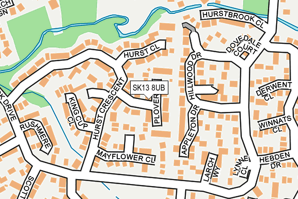 SK13 8UB map - OS OpenMap – Local (Ordnance Survey) SK13 8UB map - OS OpenMap – Local (Ordnance Survey)