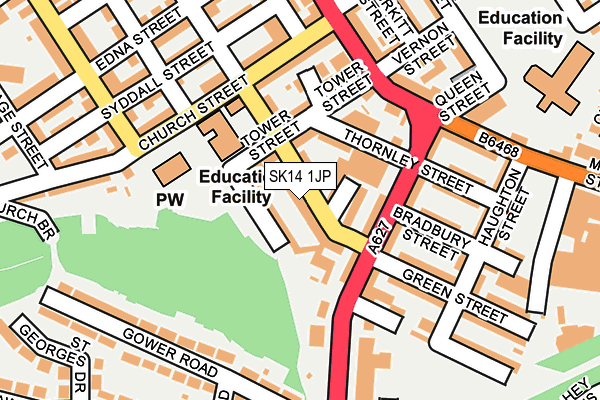 SK14 1JP map - OS OpenMap – Local (Ordnance Survey) SK14 1JP map - OS OpenMap – Local (Ordnance Survey)