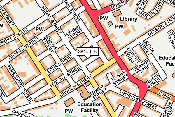 SK14 1LB map - OS OpenMap – Local (Ordnance Survey)