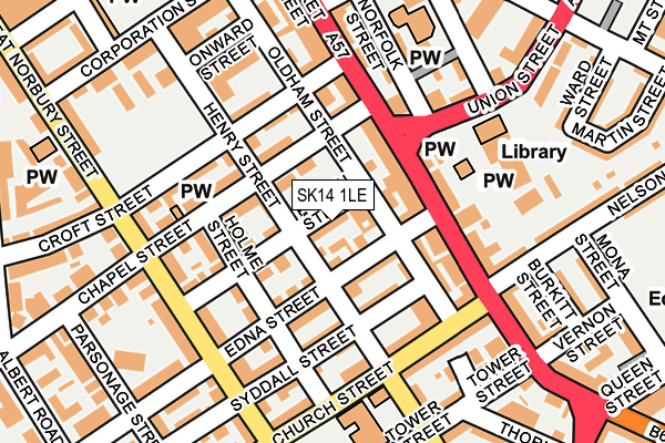 SK14 1LE map - OS OpenMap – Local (Ordnance Survey) SK14 1LE map - OS OpenMap – Local (Ordnance Survey)