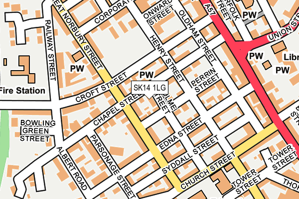 SK14 1LG map - OS OpenMap – Local (Ordnance Survey) SK14 1LG map - OS OpenMap – Local (Ordnance Survey)