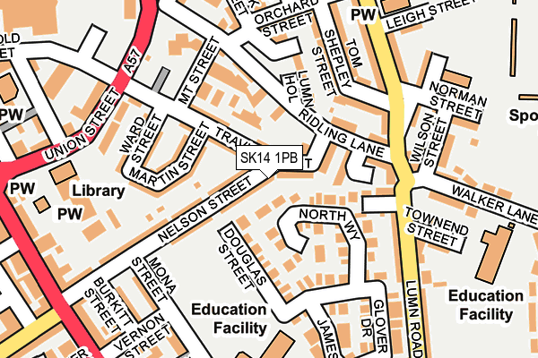 SK14 1PB map - OS OpenMap – Local (Ordnance Survey) SK14 1PB map - OS OpenMap – Local (Ordnance Survey)