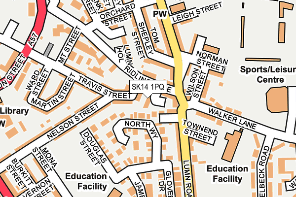 SK14 1PQ map - OS OpenMap – Local (Ordnance Survey) SK14 1PQ map - OS OpenMap – Local (Ordnance Survey)