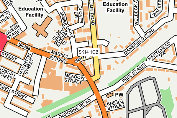 SK14 1QB map - OS OpenMap – Local (Ordnance Survey) SK14 1QB map - OS OpenMap – Local (Ordnance Survey)