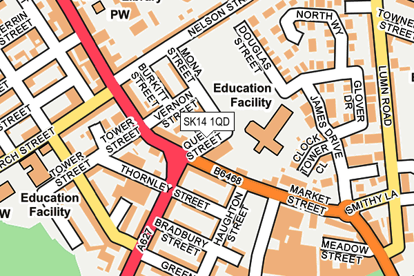 SK14 1QD map - OS OpenMap – Local (Ordnance Survey) SK14 1QD map - OS OpenMap – Local (Ordnance Survey)