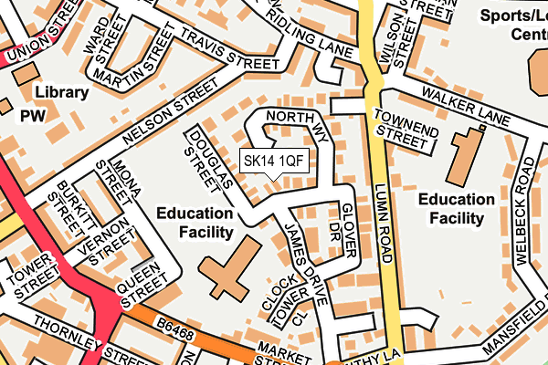 SK14 1QF map - OS OpenMap – Local (Ordnance Survey) SK14 1QF map - OS OpenMap – Local (Ordnance Survey)