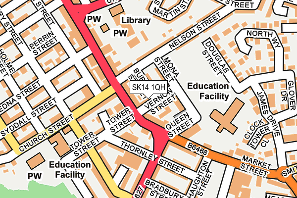 SK14 1QH map - OS OpenMap – Local (Ordnance Survey) SK14 1QH map - OS OpenMap – Local (Ordnance Survey)
