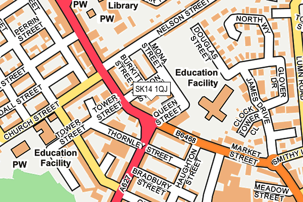 SK14 1QJ map - OS OpenMap – Local (Ordnance Survey)
