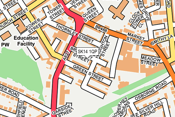 SK14 1QP map - OS OpenMap – Local (Ordnance Survey)