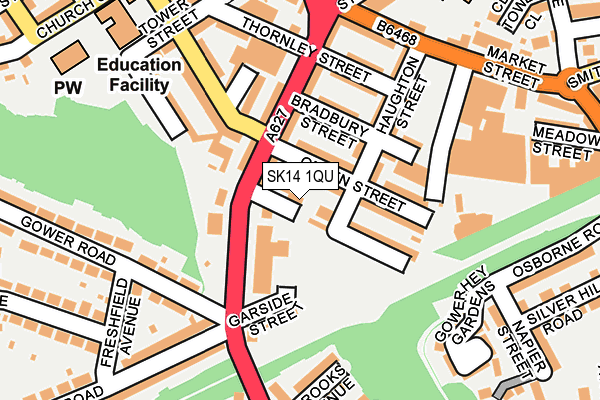 SK14 1QU map - OS OpenMap – Local (Ordnance Survey) SK14 1QU map - OS OpenMap – Local (Ordnance Survey)