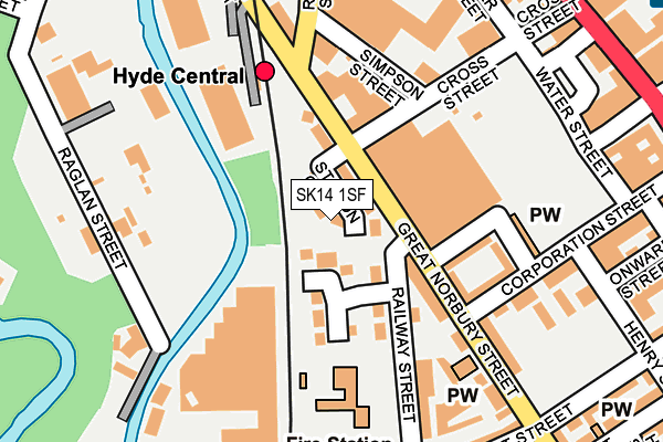 SK14 1SF map - OS OpenMap – Local (Ordnance Survey) SK14 1SF map - OS OpenMap – Local (Ordnance Survey)