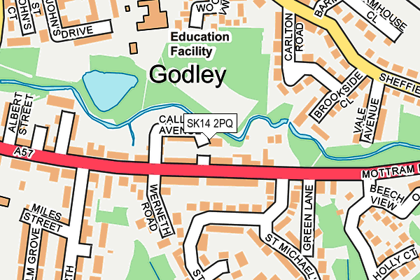 SK14 2PQ map - OS OpenMap – Local (Ordnance Survey)