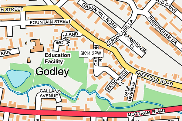 SK14 2PW map - OS OpenMap – Local (Ordnance Survey) SK14 2PW map - OS OpenMap – Local (Ordnance Survey)