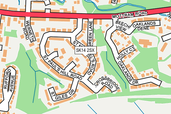 SK14 2SX map - OS OpenMap – Local (Ordnance Survey) SK14 2SX map - OS OpenMap – Local (Ordnance Survey)
