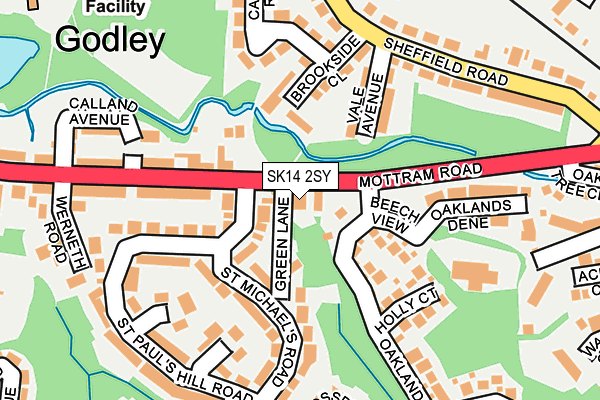 SK14 2SY map - OS OpenMap – Local (Ordnance Survey) SK14 2SY map - OS OpenMap – Local (Ordnance Survey)