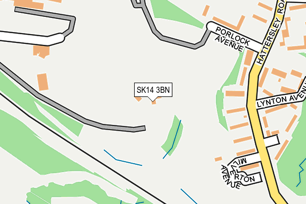 SK14 3BN map - OS OpenMap – Local (Ordnance Survey) SK14 3BN map - OS OpenMap – Local (Ordnance Survey)