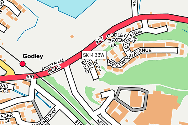 SK14 3BW map - OS OpenMap – Local (Ordnance Survey) SK14 3BW map - OS OpenMap – Local (Ordnance Survey)